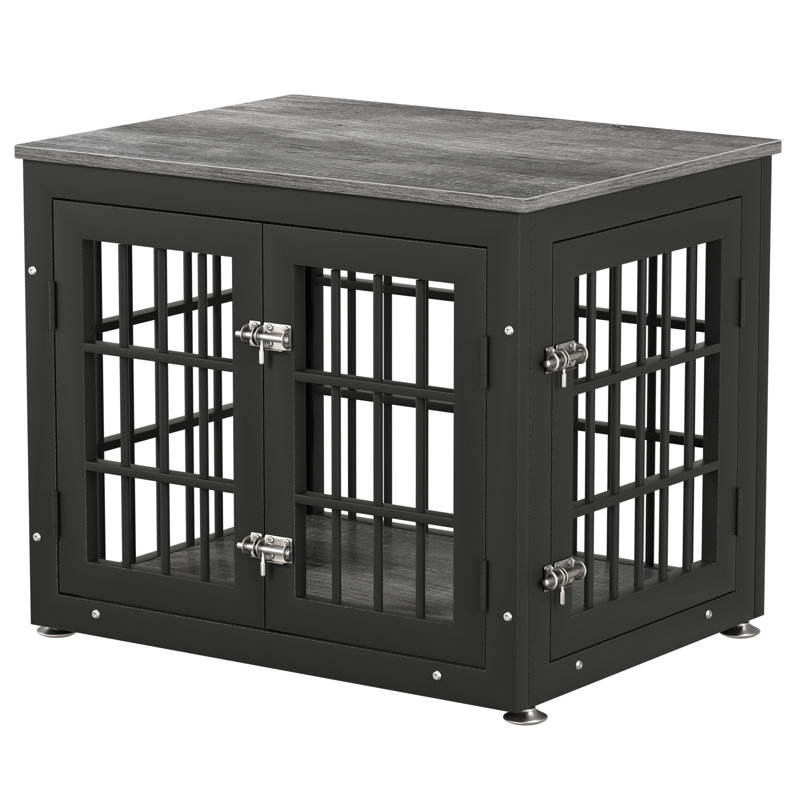 Meuble pour chien robuste de 26 pouces, table de bout décorative pour animal de compagnie, chenil en bois pour l'intérieur