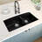 32 in. x 19 in. Quartz Undermount 60/40 Double Bowl Kitchen Sink-89728295