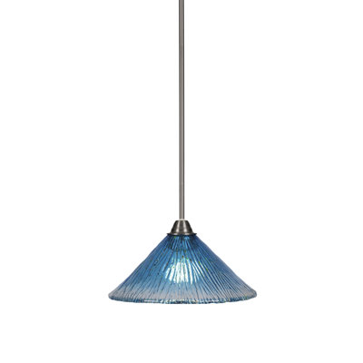 Averyon Paramount Stem Hung Pendant Shown In Brushed Nickel Finish Glass