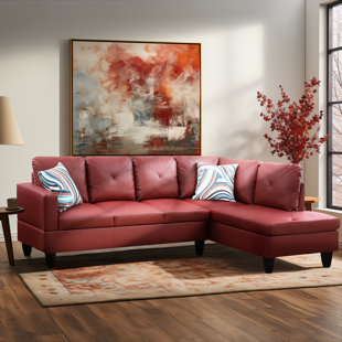 Faux Leather L-Shaped Sectional