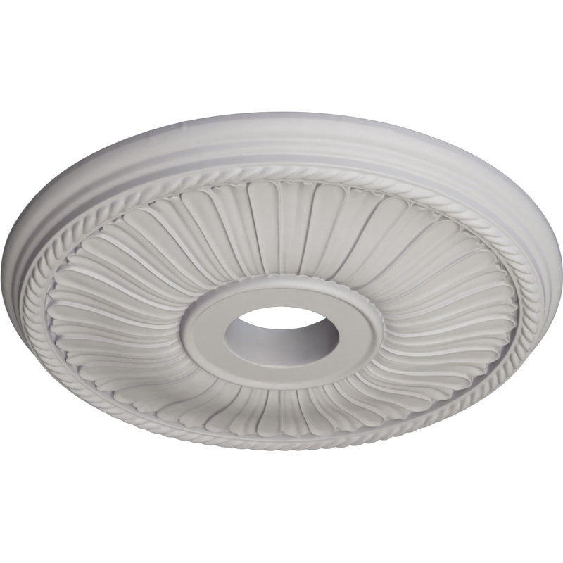 Ultra Pure White Hand-Painted Circular Ceiling Medallion