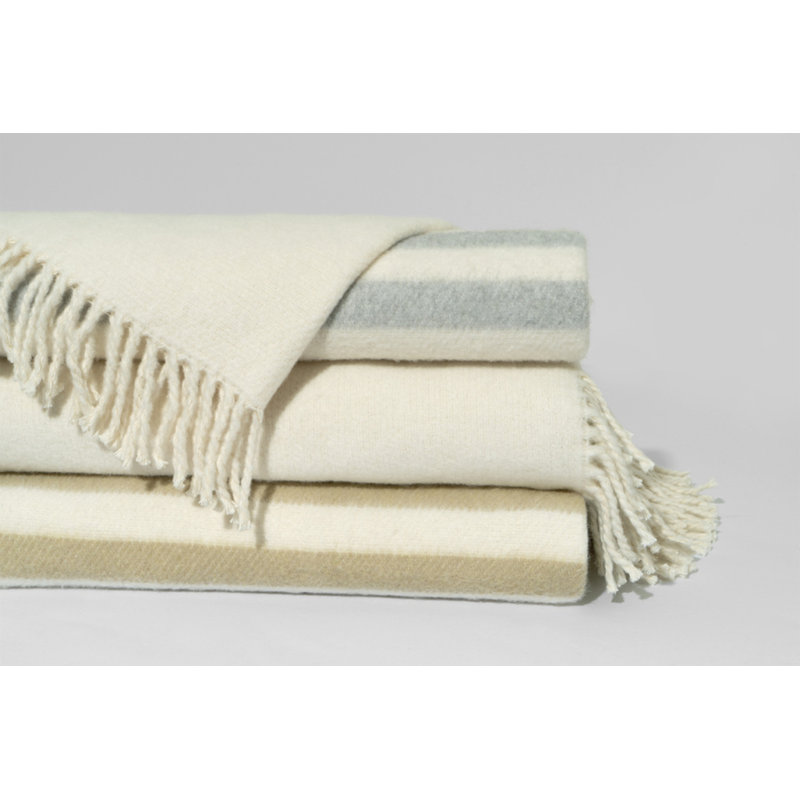 Nona Throw Blanket, Cream;Gray