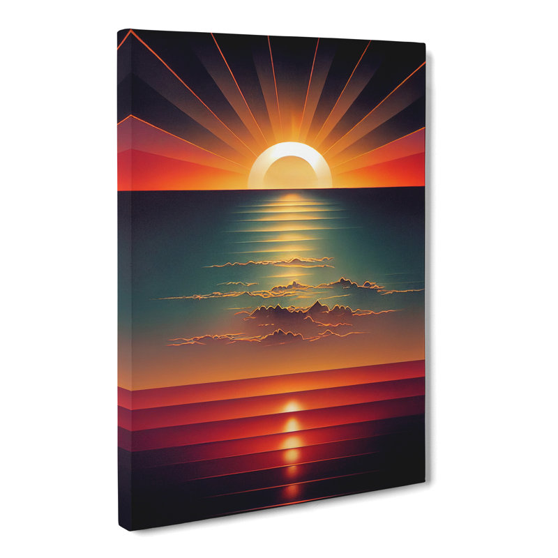 Moxie Sunset Airbrush - Wrapped Canvas, 76cm H x 50cm W