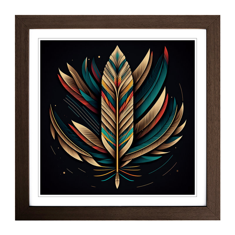 1 Piece Single Picture Frame Wall Art, Walnut