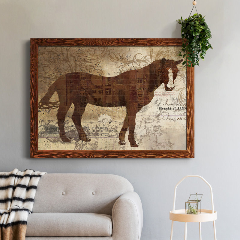 Cheval occidental I - cadre photo, impression sur toile, Érable, H 31,5 po x l 23,5 po x P 1,5 po