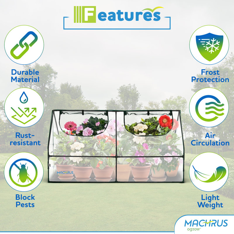 Ultra Deluxe Clear PVC Compact Outdoor Seed Starter Greenhouse Cloche