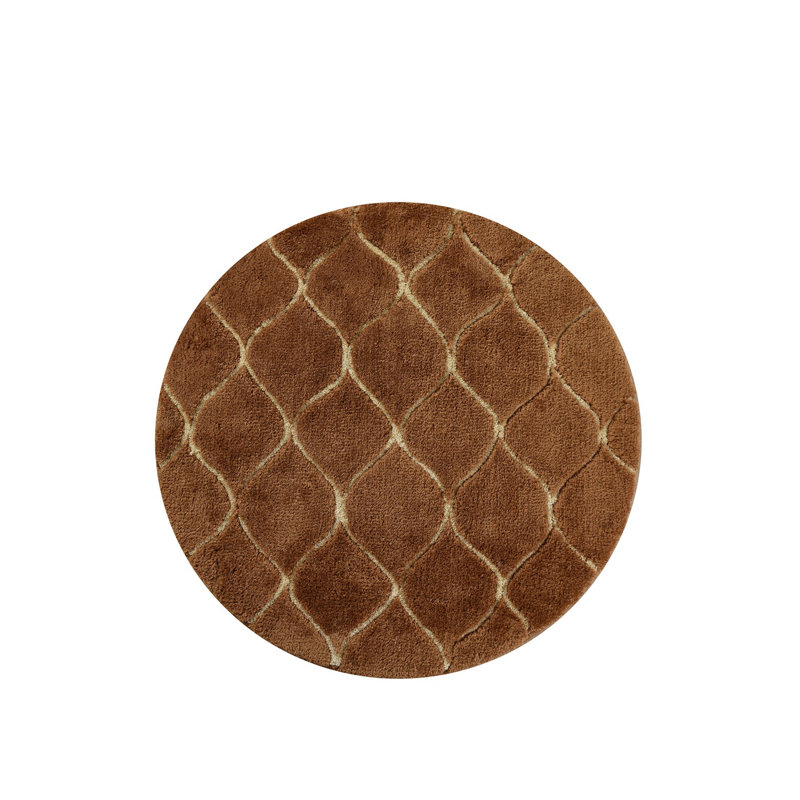 Luxury Acrylic Bathmat, 35.4 in Diameter | 100% Antibacterial Acrylic, 0.7-1.2 in Pile Height | Non-Slip Underside, Machine Washable at 86°F | Soft, Durable, Perfect for Bathroom Decor