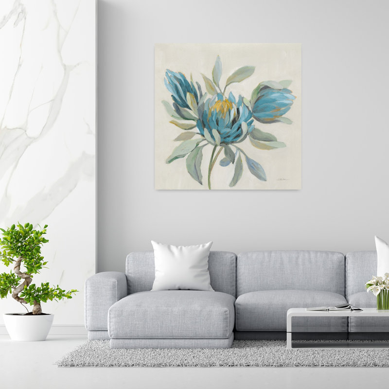 Art floral tropical sur le terrain, H 48 po x l 48 po