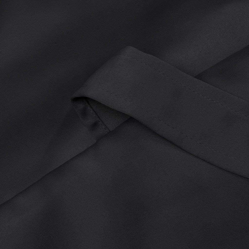 Kitchen Tie Up Curtain Tie Up Rod Pocket Thermal Insulated Blackout Adjustable Window Treatment Shade for Bedroom, 42W x 63L (2 Panels)