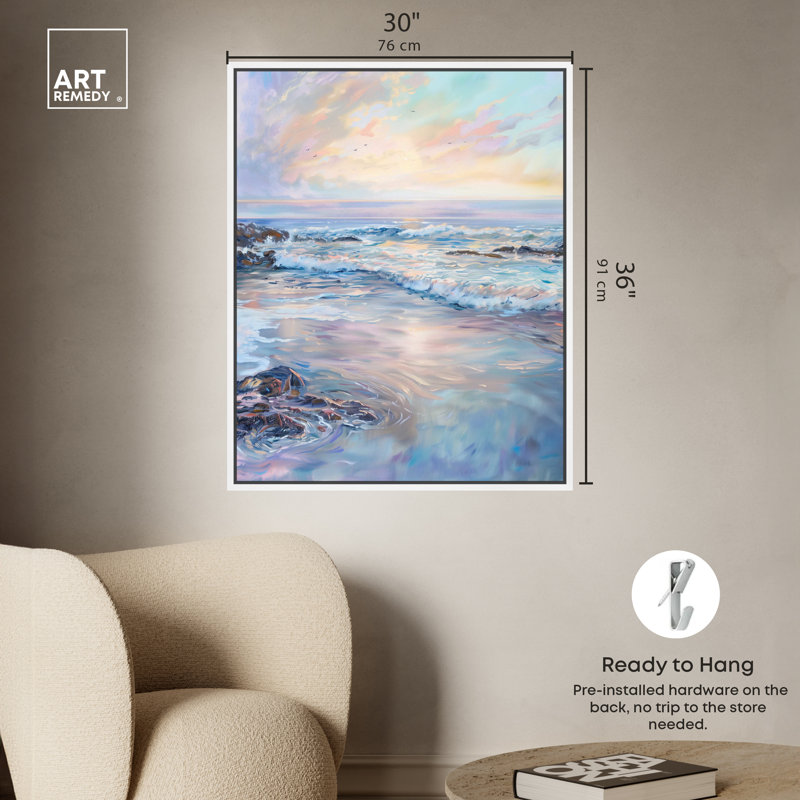 Rivage de rêve, Cadre blanc, H 37 po x l 31 po
