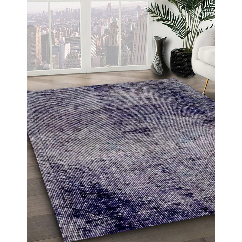 Tapis abstrait moderne 1980, Carré 4 pi