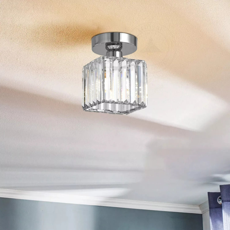 Frode Crystal Semi Flush Mount