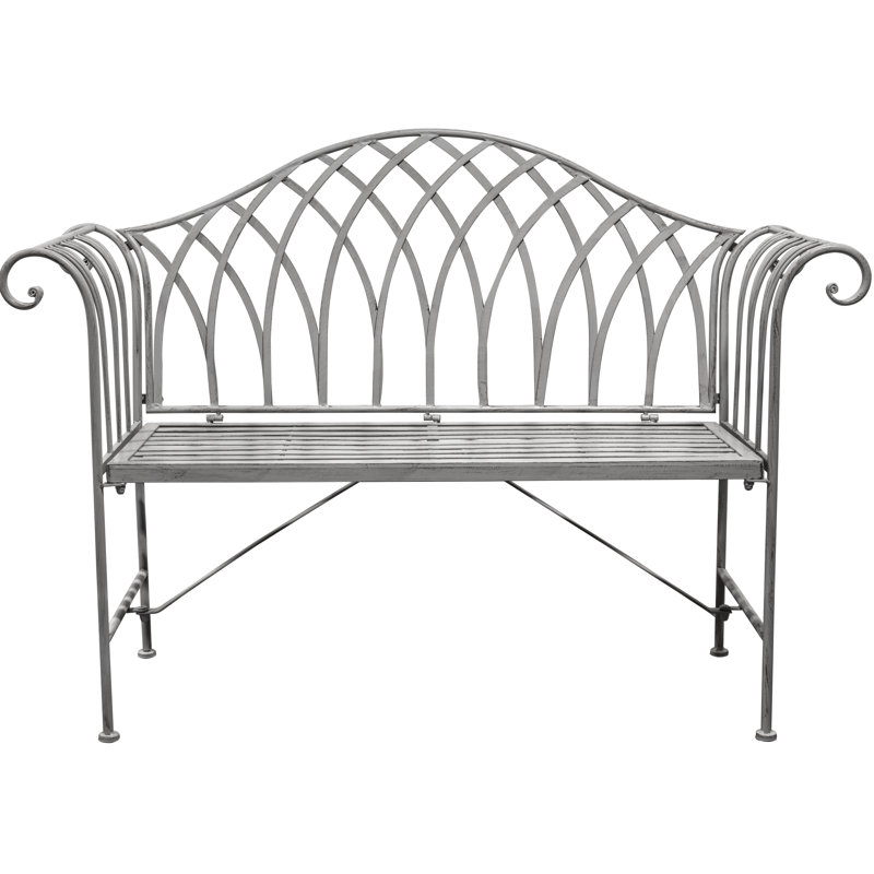 Fayetteville Metal Outdoor Bench, Estate