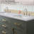 60'' Engineered Stone Double Bathroom Vanity Top with Sink – For Vanity Replacement, No Cabinet