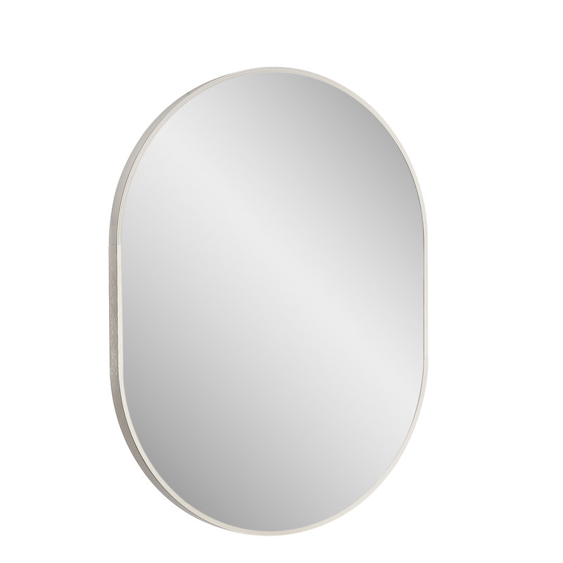 Rauch Aluminum Mirror, Silver, 28" x 20", Oval