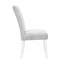 Chaises d'appoint grises et blanches pour la salle à manger (2) - Classy Design 2 pièces gris et blanc dossier uni