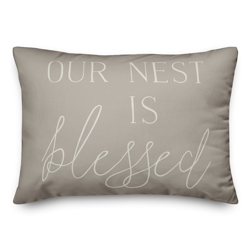 Outdoor Reversible Throw Pillow, Gray