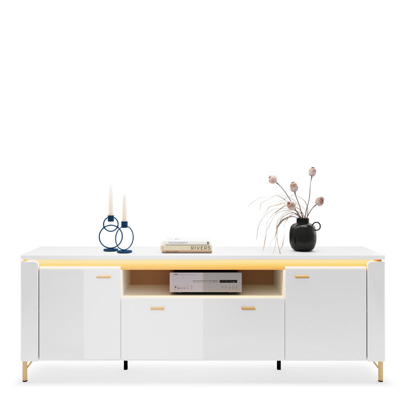 Ayania Unfinished TV Stand for TVs up to 32", White