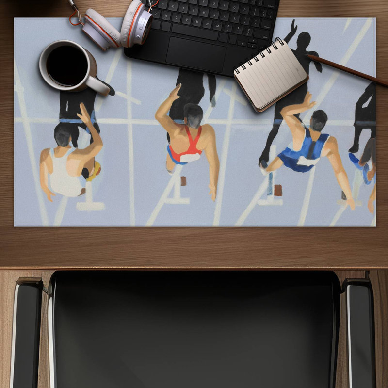 On your marks, get set, go! - 14.00"x24.25" Desk mat