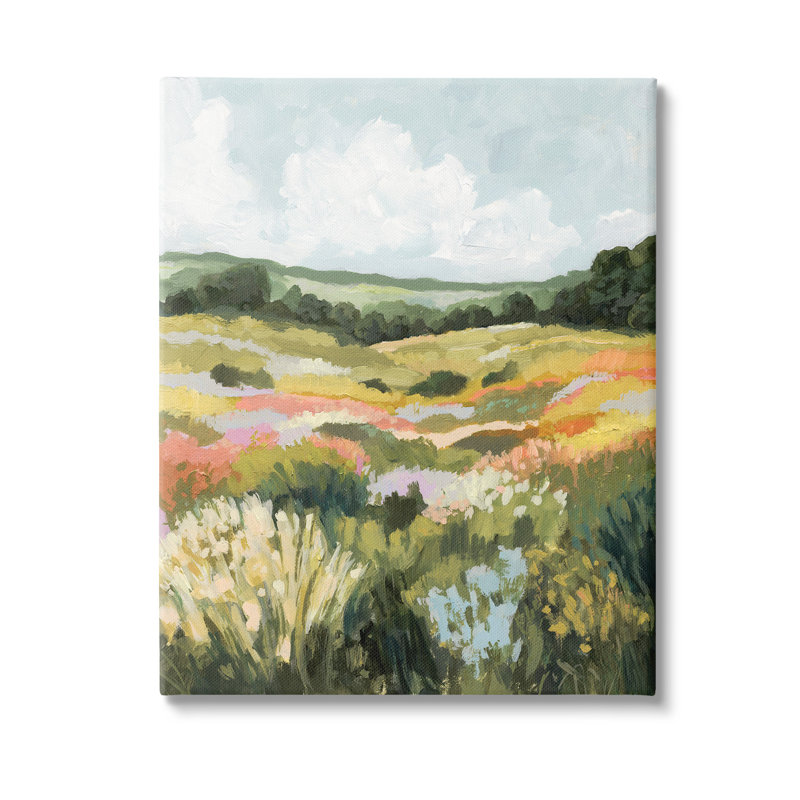 Vast Meadow Landscape, art mural sur toile par Victoria Barnes, H 20 po x l 16 po