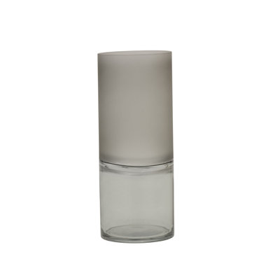 Elements 12-In Glass Cylinder Vase, Grey
