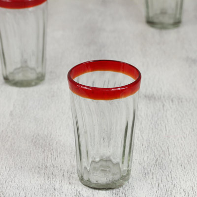 6 Collectible Mexican Recycled Glasses