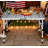 Silver Aluminum Grill Table With Iron Mesh Top