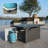 Aluminum Tube Rectangular Firepit Table-1087580095
