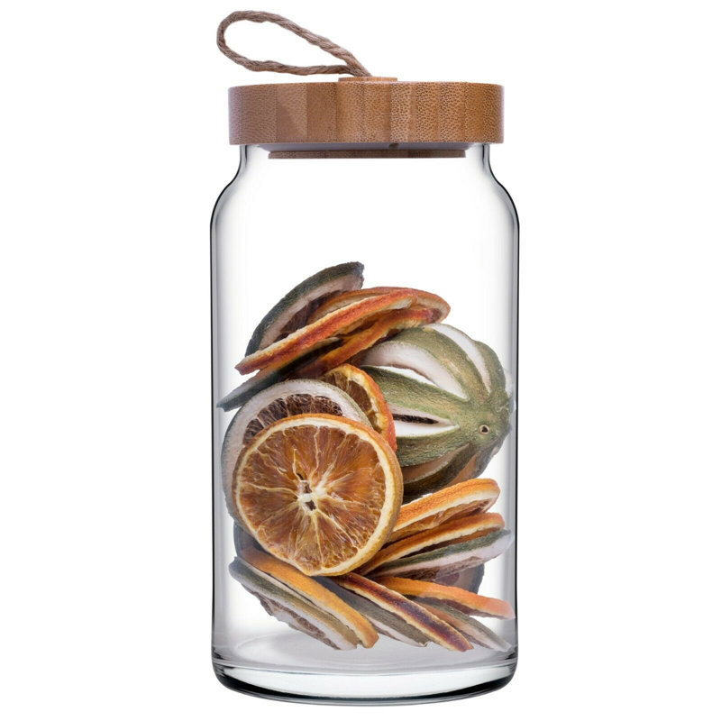 Glass Jar - Set of 3, 22cm H x 11cm W x 11cm D