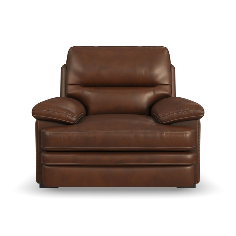 Donovan Leather Upholstered Club Chair