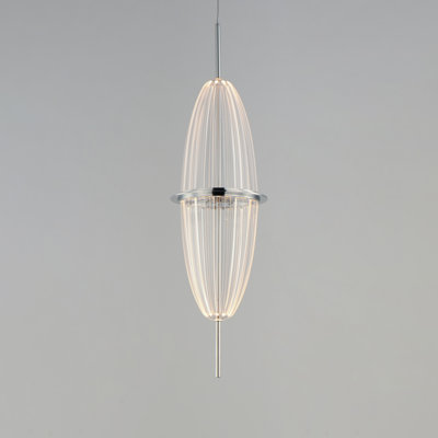 Luminaire suspendu DEL en chrome poli à 1 lumière Alic
