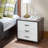 White and Black 3-drawer Rectangular Accent Table