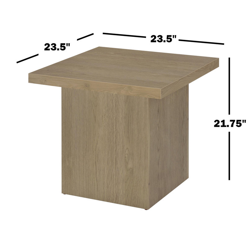2-Piece Square Cocktail Coffee End Table Set