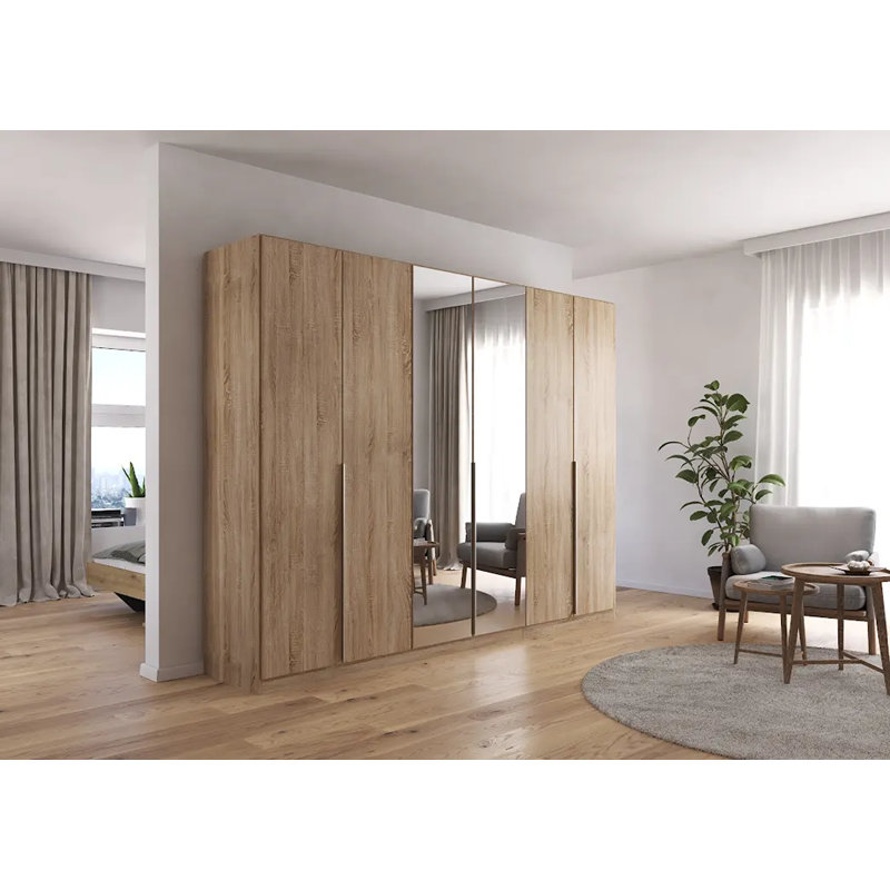 Alabama 2 Door Wardrobe, Basic, Sonoma Oak, 210cm H x 271cm W x 54cm D
