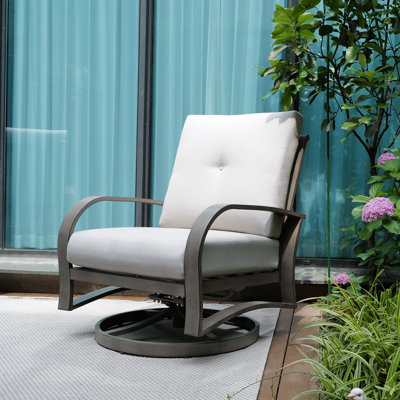 Fauteuil club en aluminium avec coussins Sunbrella