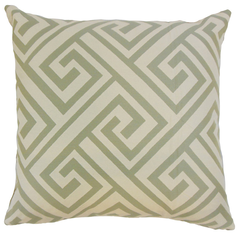 Coussin décoratif géométrique, Céladon