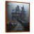 Toile avec cadre flottant brun