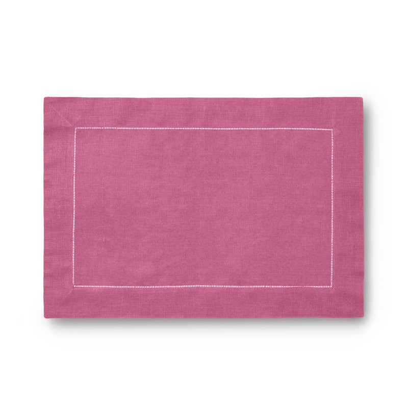 Festival Linen Rectangle Placemats, Flamingo