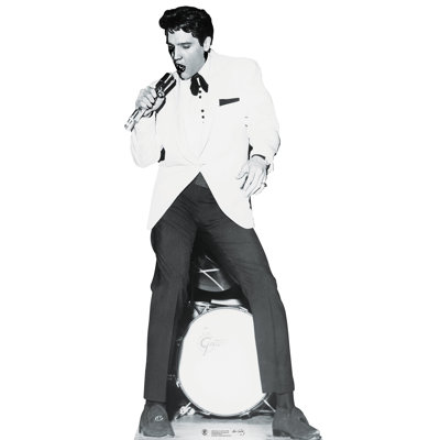 Elvis with Drums Cardboard Standup