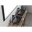 Lavabo de salle de bain avec robinet noir mat et quincaillerie de fixation - L 14,38 po x l 22,25 po H 4-3 / 8 po rectangulaire