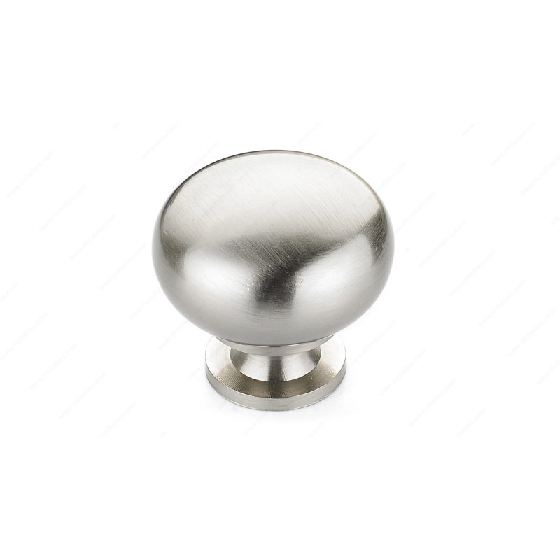 Poignée champignon Expression de 1 1/4 po de diamètre, Nickel brossé