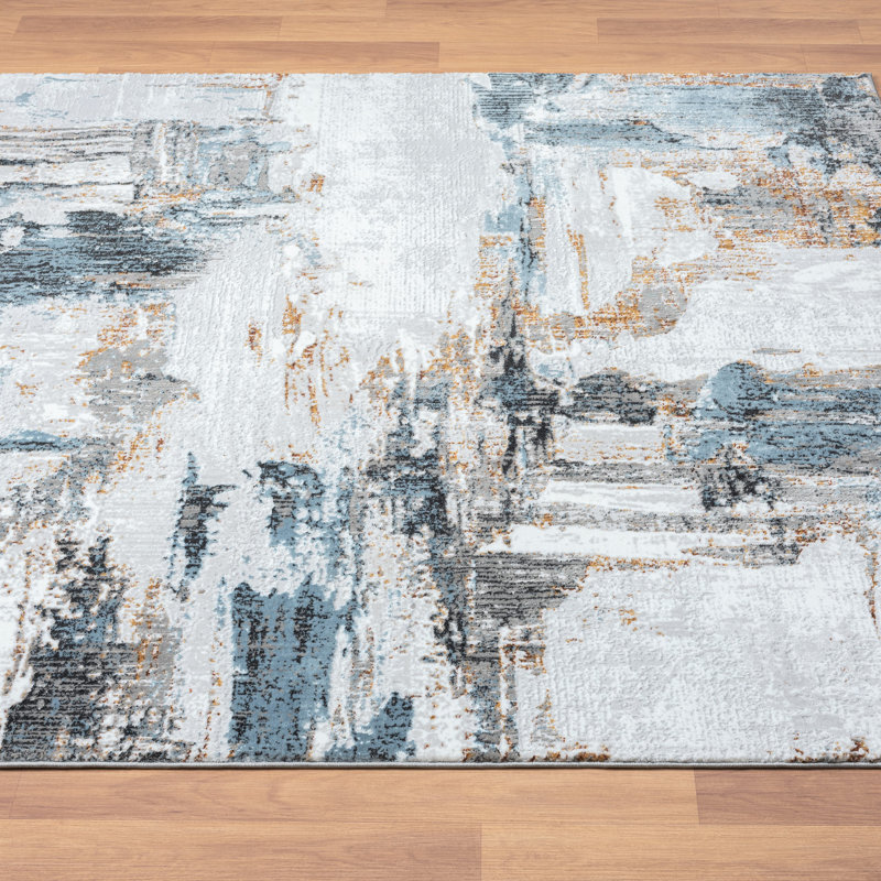 Abstract Indoor Rug, Rectangle 5'2" x 7'2"