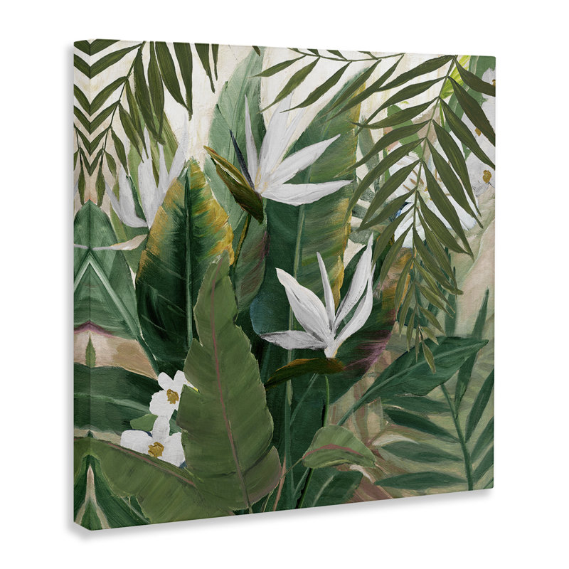 "Tropical Birds Of Paradise Plant", art mural par Nan, H 17 po x l 17 po