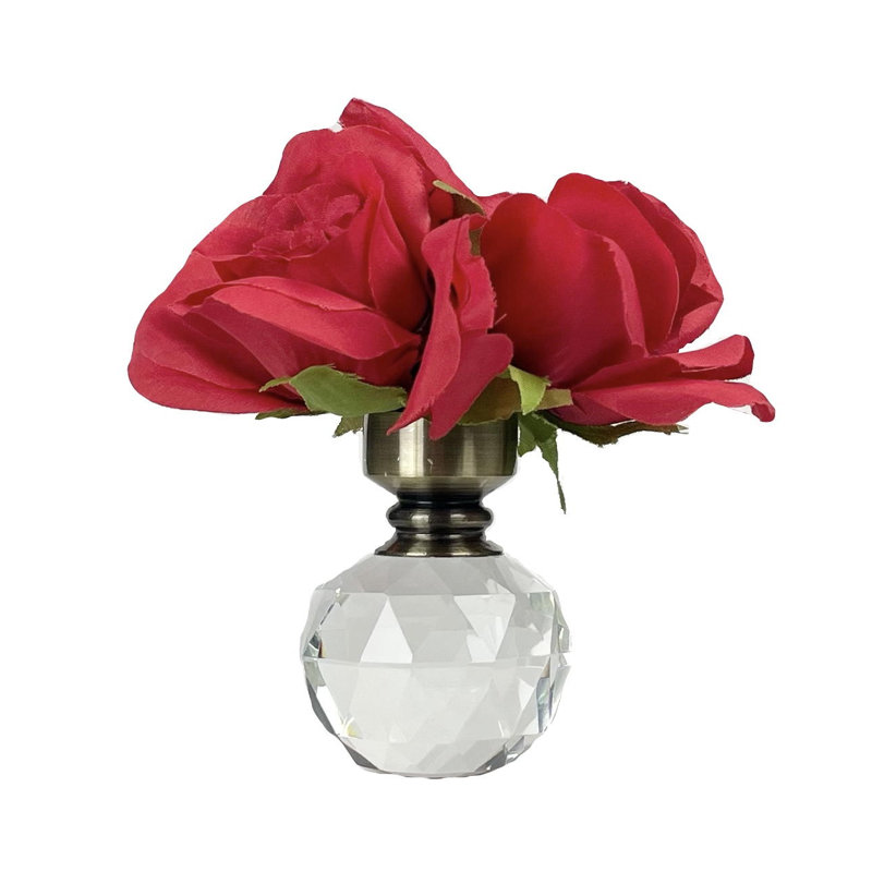 Roses dans un vase, Rouge