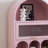 Pink display storage arched bookcase