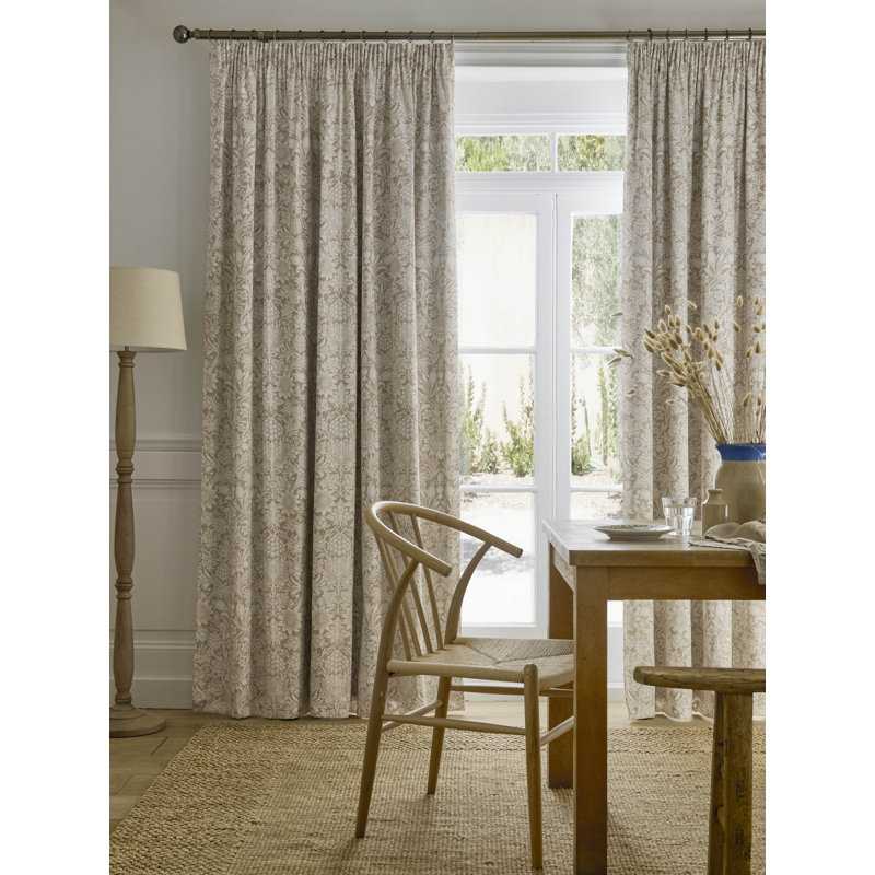 Cotton Blend Curtain Panel Pair, 168cm W x 229cm L