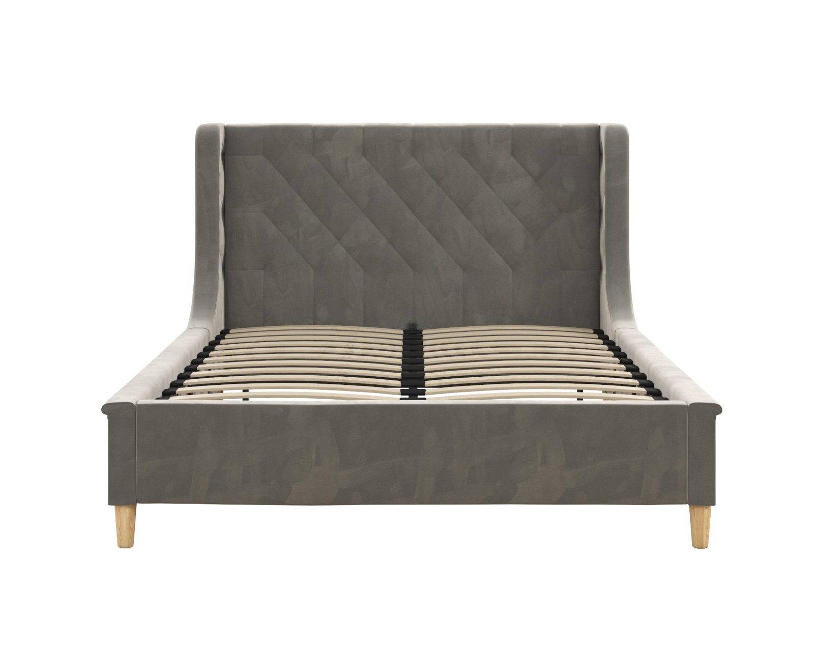 Ambrosia Full Platform Bed, Gray, Full
