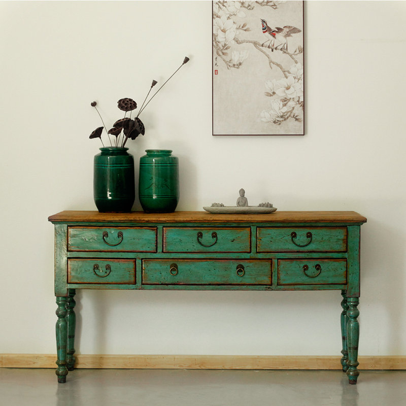 Armoire de couloir verte