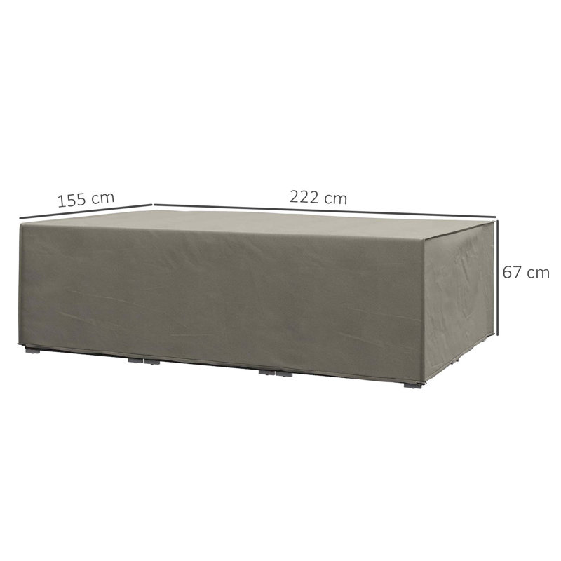 Ceceilia Outdoor Patio Dining Set Cover, Grey