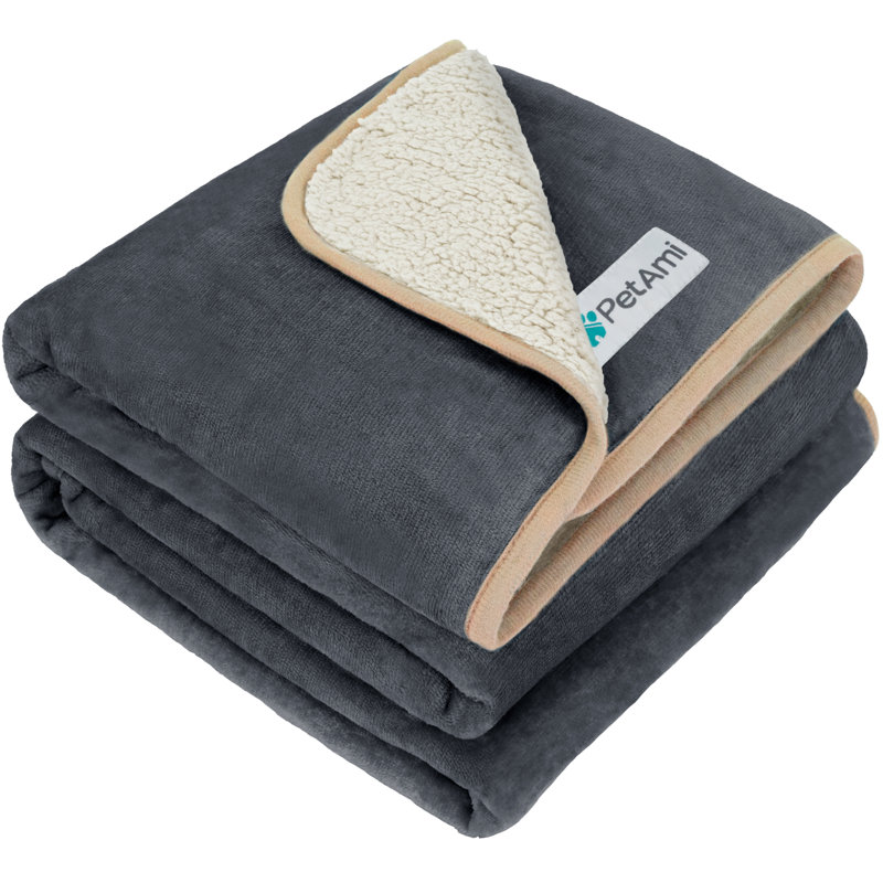 Polaire de polyester, Gris/beige, 40 po x 60 po
